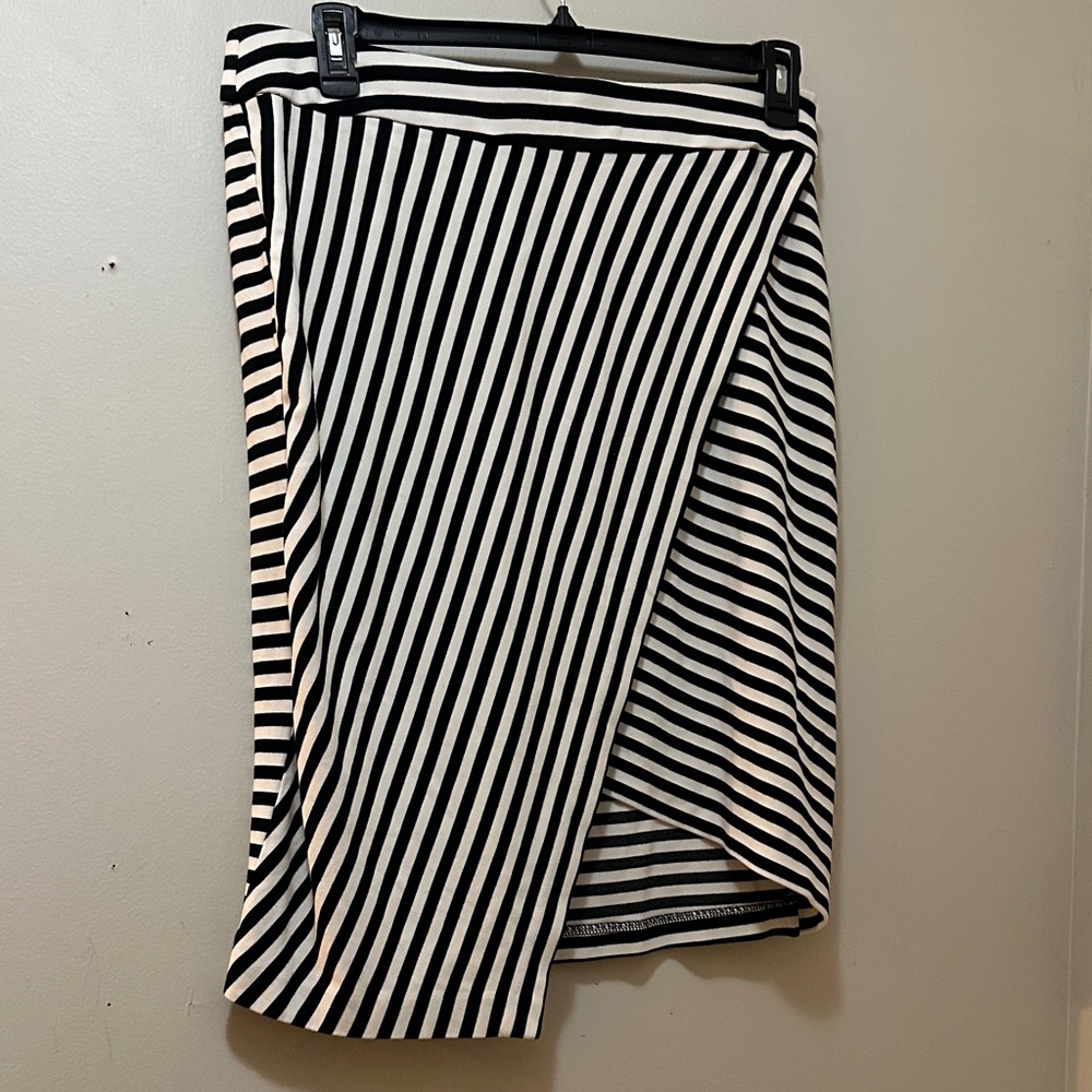Striped Black and White Women's Skirt